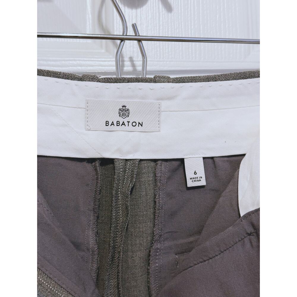 Babaton Pleated Bermuda Trouser Shorts Size 6 Gray Pinstripe Retro Academia Ivy - Picture 4 of 8